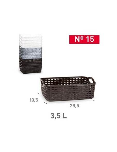 CESTA RATTAN Nº 15 3,5 L 19,5 x 26,5 CM
