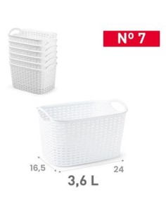 CESTA RATTAN Nº7 3,6L BLANCO