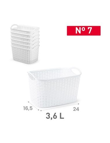 CESTA RATTAN Nº7 3,6L BLANCO
