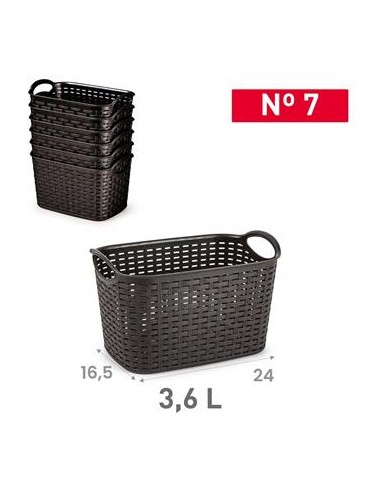 CESTA RATTAN Nº7 3,6L WENGUE