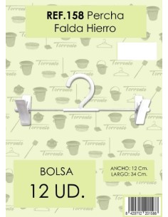 PERCHA FALDA METAL PLAS