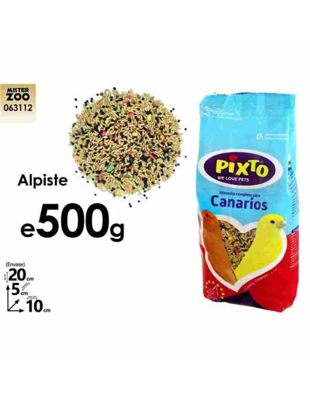 ALIMENTO CANARIOS PIXTO CON ALPISTE 500GR
