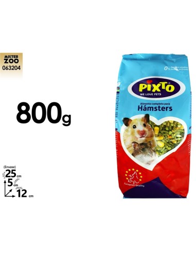 ALIMENTO PIXTO HAMSSTER Y ARDILLAS 800GR