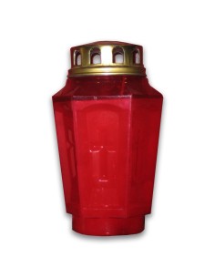 VELA HEXAGONO ROJO CHAPA