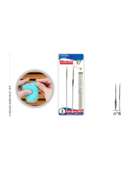 BLISTER 2 AGUJAS GANCHILLO Nº 4