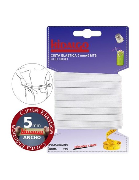 BLISTER 5MMX6M BLANCA CINTA ELASTICA