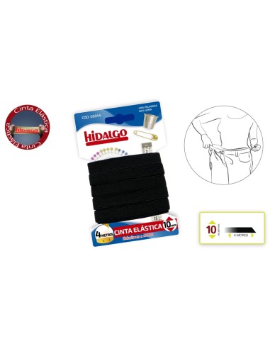 BLISTER 10MMX4M NEGRO CINTA ELASTICA