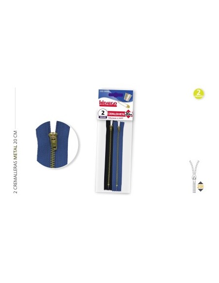 BOLSA 2 CREMALLERAS METAL 20 CTS.