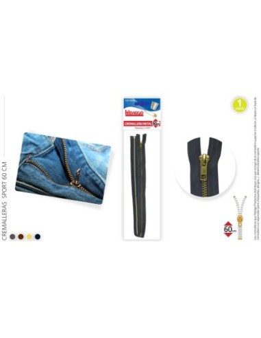 BOLSA CREMALLERA METAL 60 CTS.