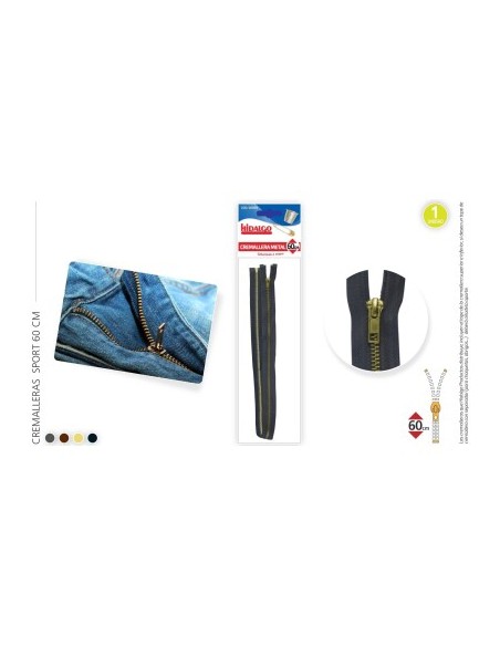 BOLSA CREMALLERA METAL 60 CTS.