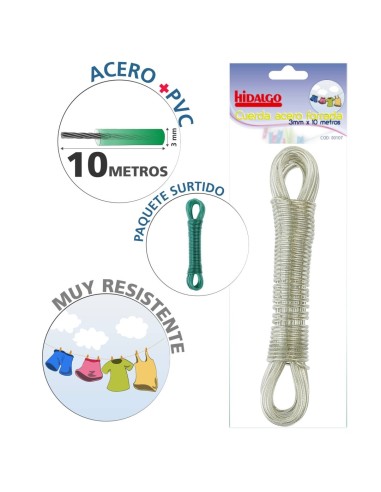 CUERDA 10M ACERO FORRADA