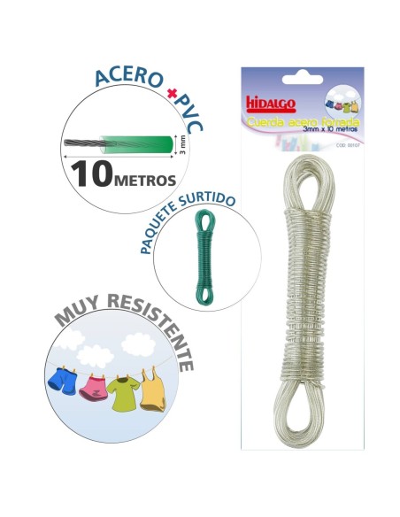 CUERDA 10M ACERO FORRADA