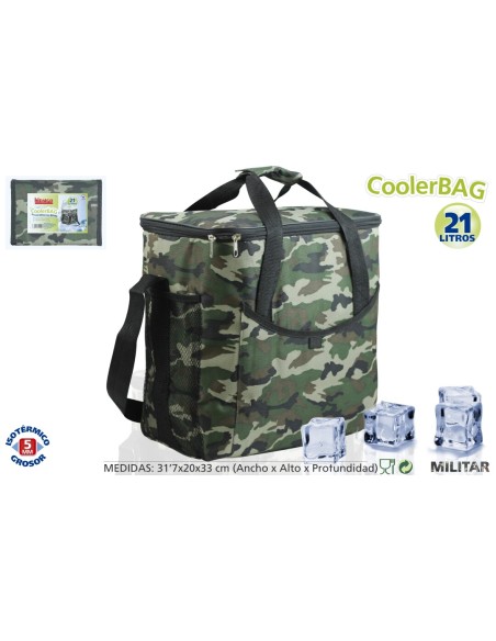 NEVERA DISEÑO C/ASA 21L MILITAR
