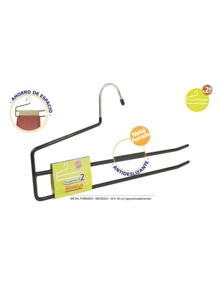 PERCHA 2 PANTALONES ANTIDESLIZANTES