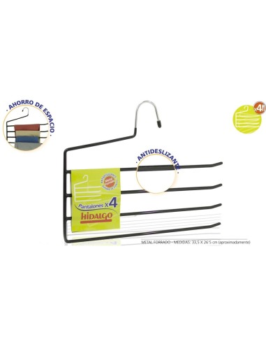 PERCHA 4 PANTALONES ANTIDESLIZANTES