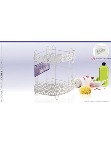 RINCONERA METAL DOBLE DECORADA