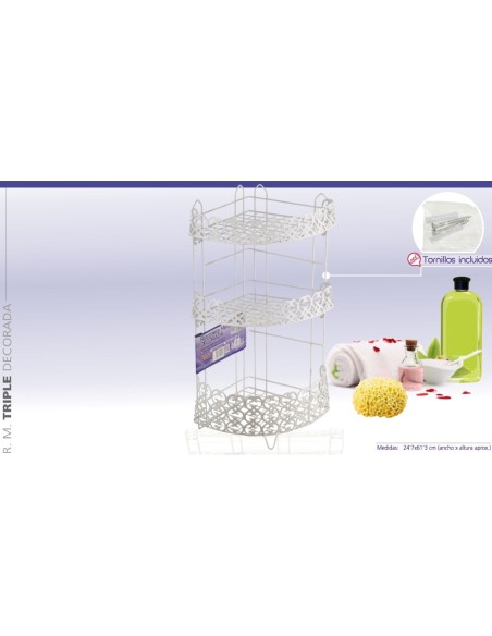 RINCONERA METAL TRIPLE DECOR.