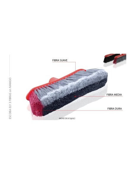 ESCOBA ELY 3 FIBRAS SIN MANGO