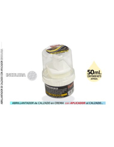 CREMA CALZADO INCOLOR C/APLIC. 50ML