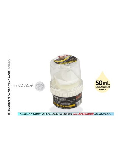 CREMA CALZADO INCOLOR C/APLIC. 50ML