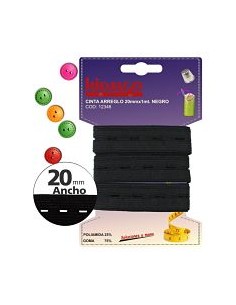 BL. CINTA ARREGLO 20mm.x1MT. NEGRA