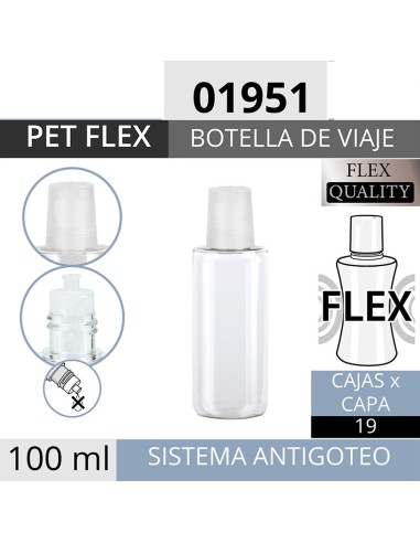DOSIFICADOR 100ML  ANTIGOTEO SANITARIO TRANS/PET