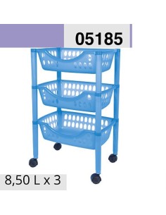 VERDULERO 8.5L 3 PISOS AZUL