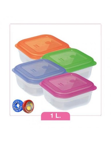 FIAMBRERA 1L CUADRADO 3 COLORES / SURTIDO