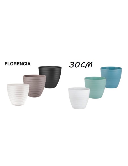 MACETA FLORENCIA D30 CMS COLORES SURTIDOS