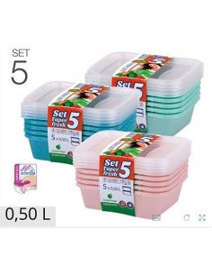 FIAMBRERA 0.5L SET 5UND COLORES SURTIDOS