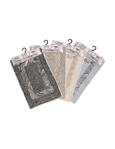 ALFOMBRA 40x60CM NATURAL-NEGRO -MARRON-AZUL