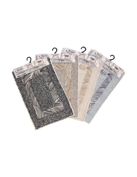 ALFOMBRA 40x60CM NATURAL-NEGRO -MARRON-AZUL