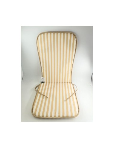 COJIN SILLA CREMA C/RESPALDO RALLAS FINAS