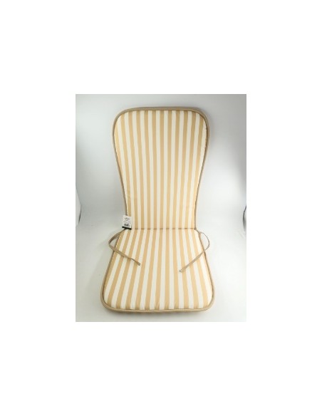 COJIN SILLA CREMA C/RESPALDO RALLAS FINAS