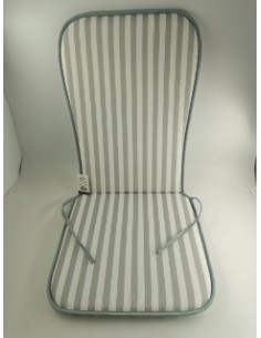 COJIN SILLA GRIS C/RESPALDO RALLAS FINAS