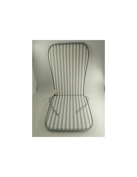 COJIN SILLA GRIS C/RESPALDO RALLAS FINAS