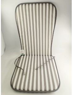 COJIN SILLA GRIS OSC. C/RESPALDO RALLAS FINAS
