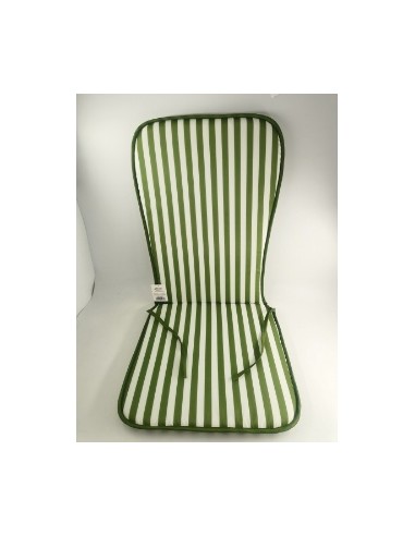 COJIN SILLA VERDE C/RESPALDO RALLAS FINAS
