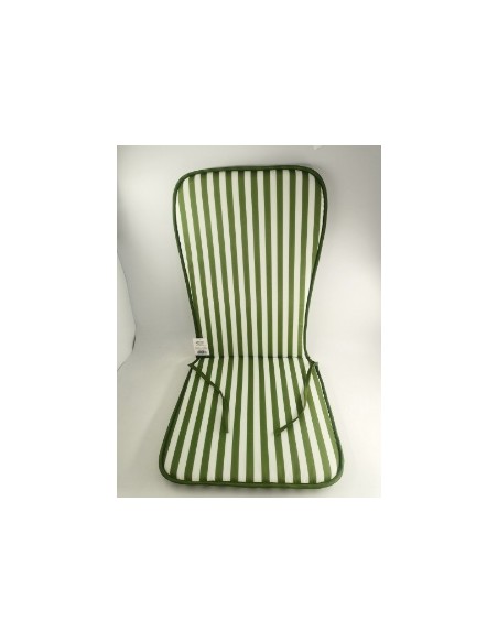 COJIN SILLA VERDE C/RESPALDO RALLAS FINAS