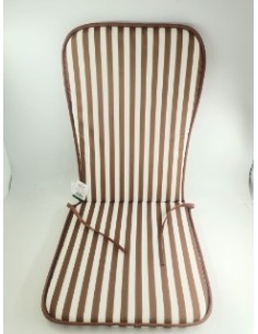 COJIN SILLA MARRON C/RESPALDO RALLAS FINAS