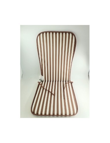 COJIN SILLA MARRON C/RESPALDO RALLAS FINAS