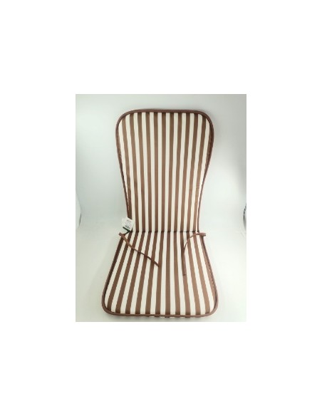 COJIN SILLA MARRON C/RESPALDO RALLAS FINAS