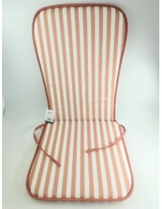 COJIN SILLA ROSA C/RESPALDO RALLAS FINAS