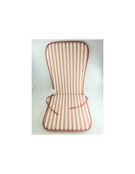 COJIN SILLA ROSA C/RESPALDO RALLAS FINAS