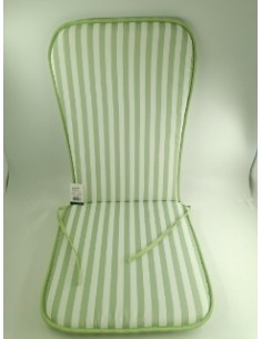 COJIN SILLA VERDE CLARO C/RESPALDO RALLAS FINAS