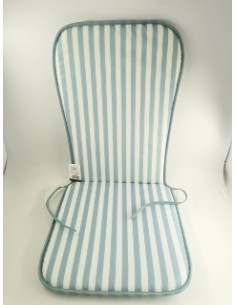 COJIN SILLA AZUL CLARO C/RESPALDO RALLAS FINAS