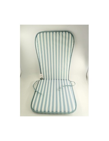 COJIN SILLA AZUL CLARO C/RESPALDO RALLAS FINAS