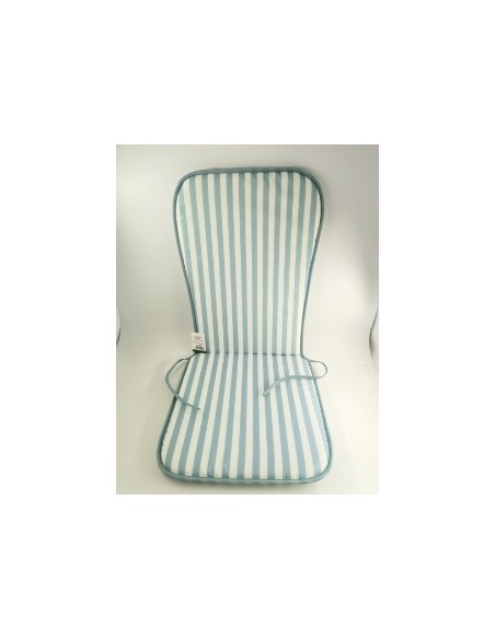 COJIN SILLA AZUL CLARO C/RESPALDO RALLAS FINAS