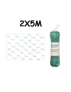 MALLA  2X5M VERDE 7GR 18-20MM ANTIPAJAROS