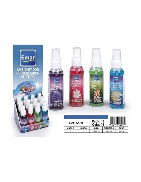 AMBIENTADOR BOTELLA PULVERIZADORA 60ML